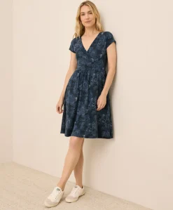 Organic Fit & Flare Crossover Dress
