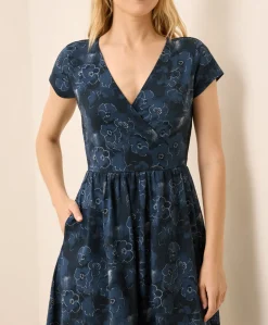 Organic Fit & Flare Crossover Dress