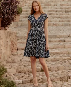 Organic Fit & Flare Crossover Dress