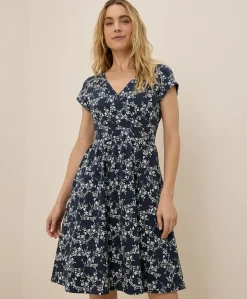 Organic Fit & Flare Crossover Dress