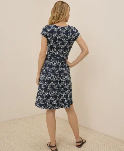 Organic Fit & Flare Crossover Dress