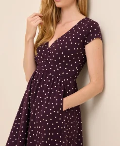 Organic Fit & Flare Crossover Dress