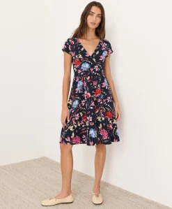 Organic Fit & Flare Crossover Dress