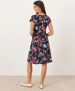 Organic Fit & Flare Crossover Dress