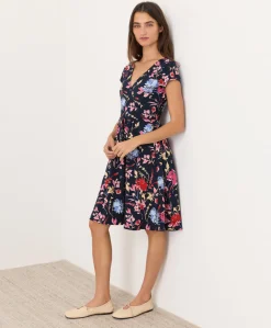 Organic Fit & Flare Crossover Dress