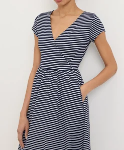 Organic Fit & Flare Crossover Dress