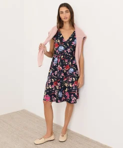 Organic Fit & Flare Crossover Dress