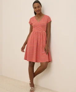 Organic Fit & Flare Crossover Dress