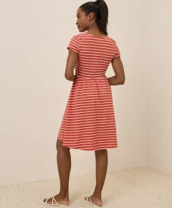 Organic Fit & Flare Crossover Dress