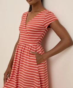 Organic Fit & Flare Crossover Dress