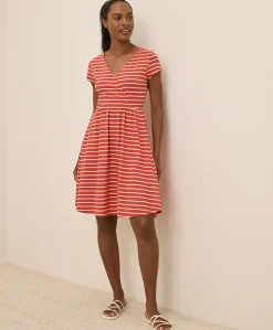 Organic Fit & Flare Crossover Dress