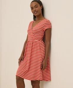 Organic Fit & Flare Crossover Dress