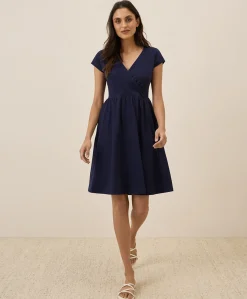 Organic Fit & Flare Crossover Dress