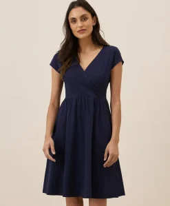 Organic Fit & Flare Crossover Dress