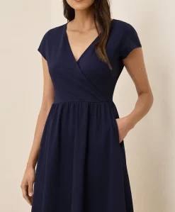 Organic Fit & Flare Crossover Dress