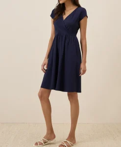 Organic Fit & Flare Crossover Dress