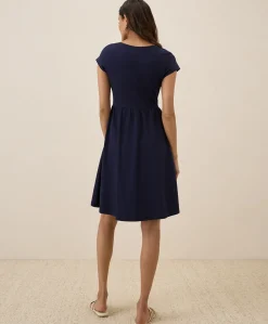Organic Fit & Flare Crossover Dress