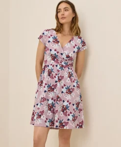 Organic Fit & Flare Crossover Dress
