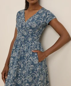 Organic Fit & Flare Crossover Dress