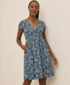 Organic Fit & Flare Crossover Dress