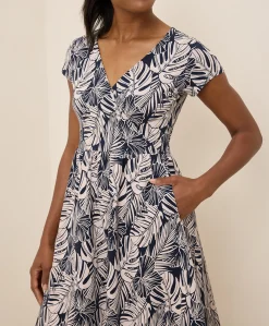 Organic Fit & Flare Crossover Dress