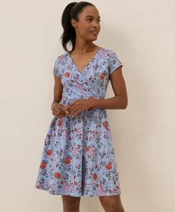 Organic Fit & Flare Crossover Dress