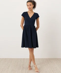 Organic Fit & Flare Crossover Dress