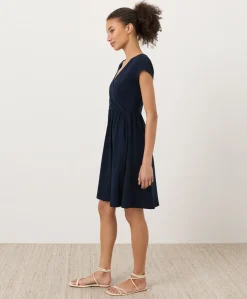 Organic Fit & Flare Crossover Dress