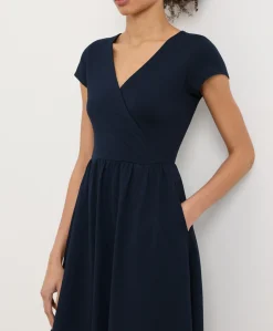 Organic Fit & Flare Crossover Dress