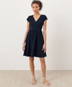 Organic Fit & Flare Crossover Dress