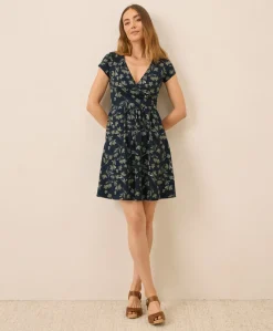 Organic Fit & Flare Crossover Dress
