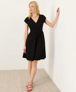 Organic Fit & Flare Crossover Dress