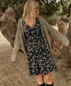 Organic Fit & Flare Crossover Dress