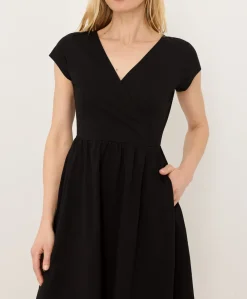 Organic Fit & Flare Crossover Dress