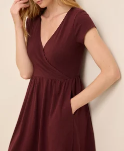 Organic Fit & Flare Crossover Dress