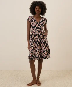 Organic Fit & Flare Crossover Dress