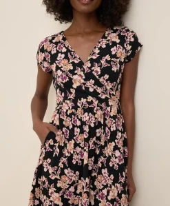 Organic Fit & Flare Crossover Dress