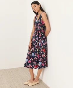 Organic Fit & Flare Easy V-Neck Dress