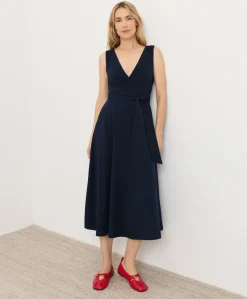 Organic Fit & Flare Easy V-Neck Dress