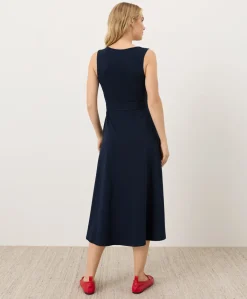 Organic Fit & Flare Easy V-Neck Dress