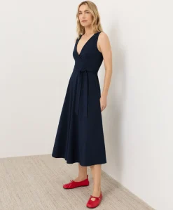Organic Fit & Flare Easy V-Neck Dress