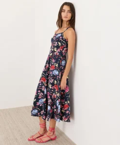 Organic Fit & Flare Midi Dress