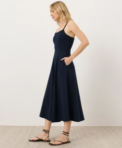 Organic Fit & Flare Midi Dress
