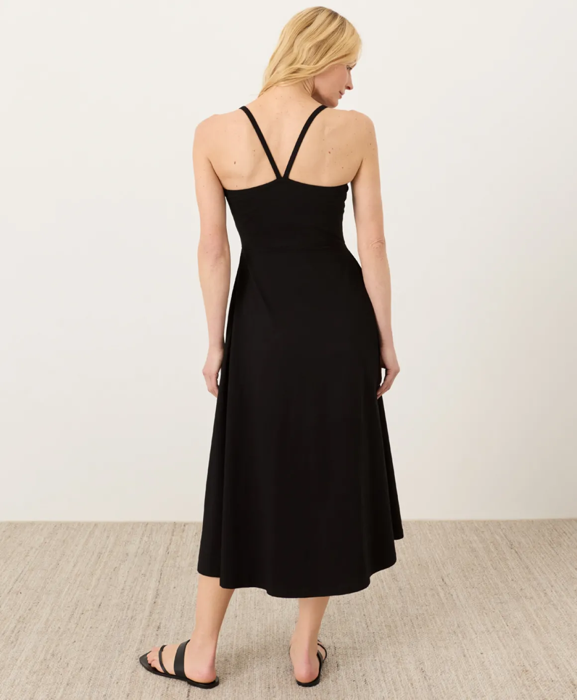 Organic Fit & Flare Midi Dress