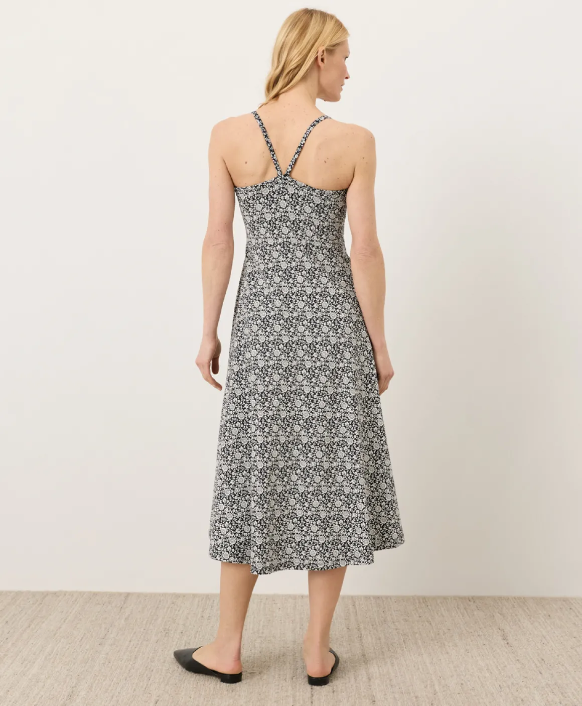Organic Fit & Flare Midi Dress