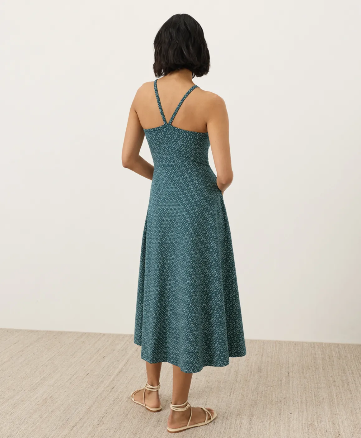 Organic Fit & Flare Midi Dress