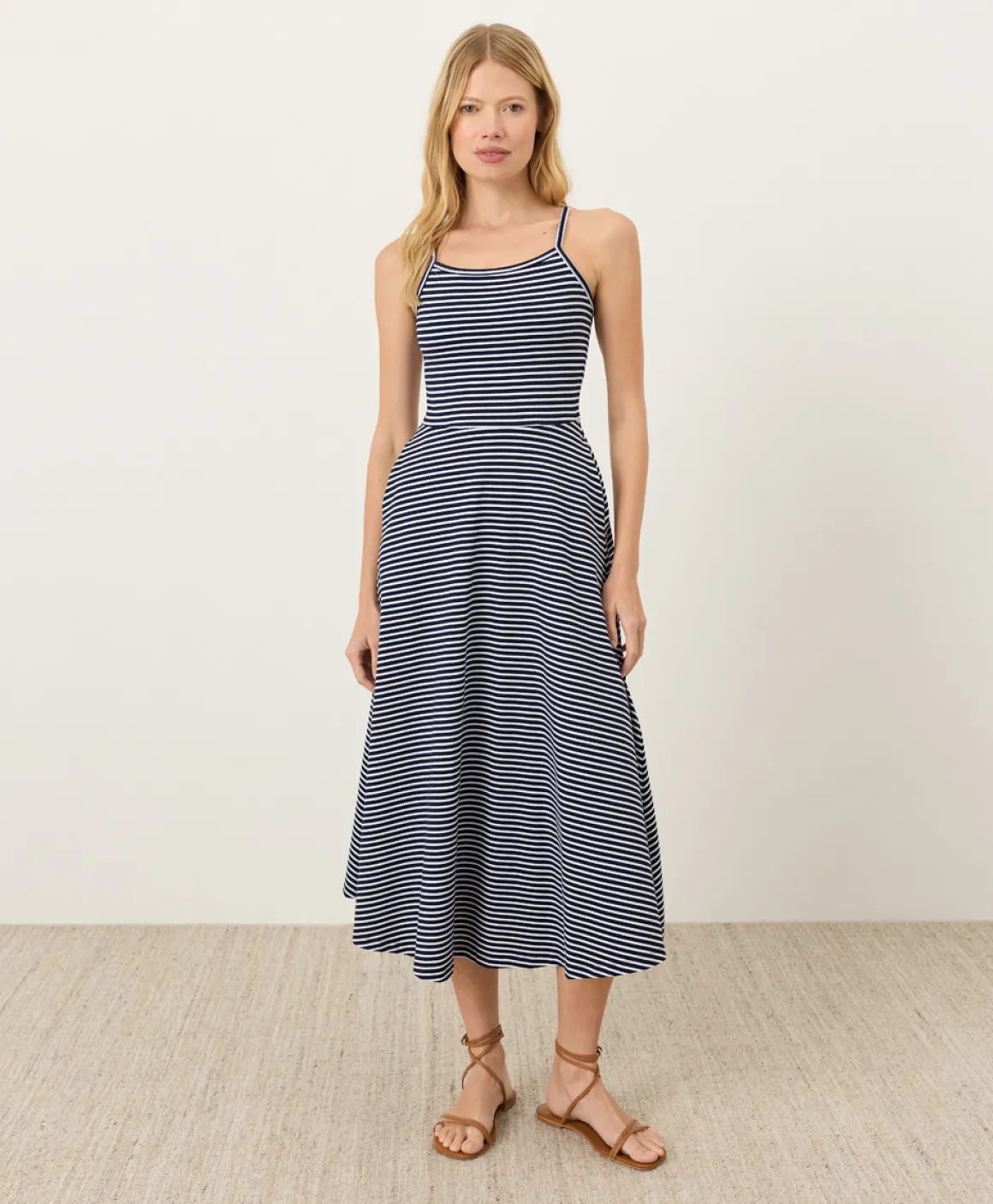 Organic Fit & Flare Midi Dress