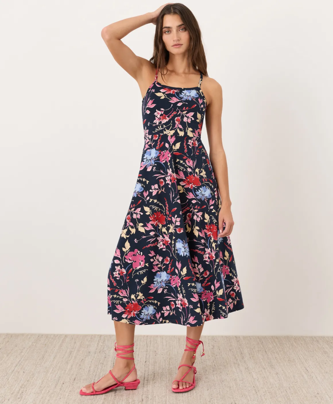 Organic Fit & Flare Midi Dress