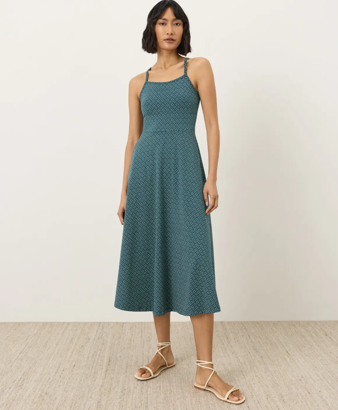 Organic Fit & Flare Midi Dress