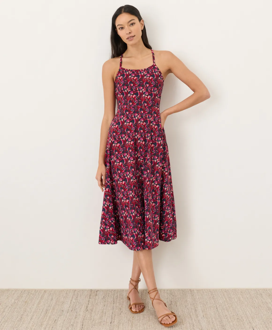 Organic Fit & Flare Midi Dress